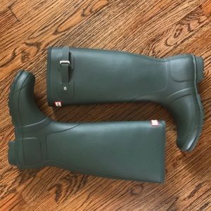 NWOT Hunter Original Tall Green Jasper Boots SZ 10